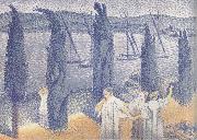 Henri Edmond Cross Promenade oil